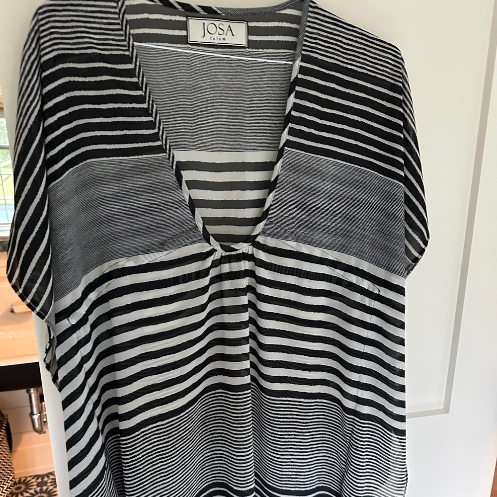 JOSA Tulane Striped Chiffon cover-up